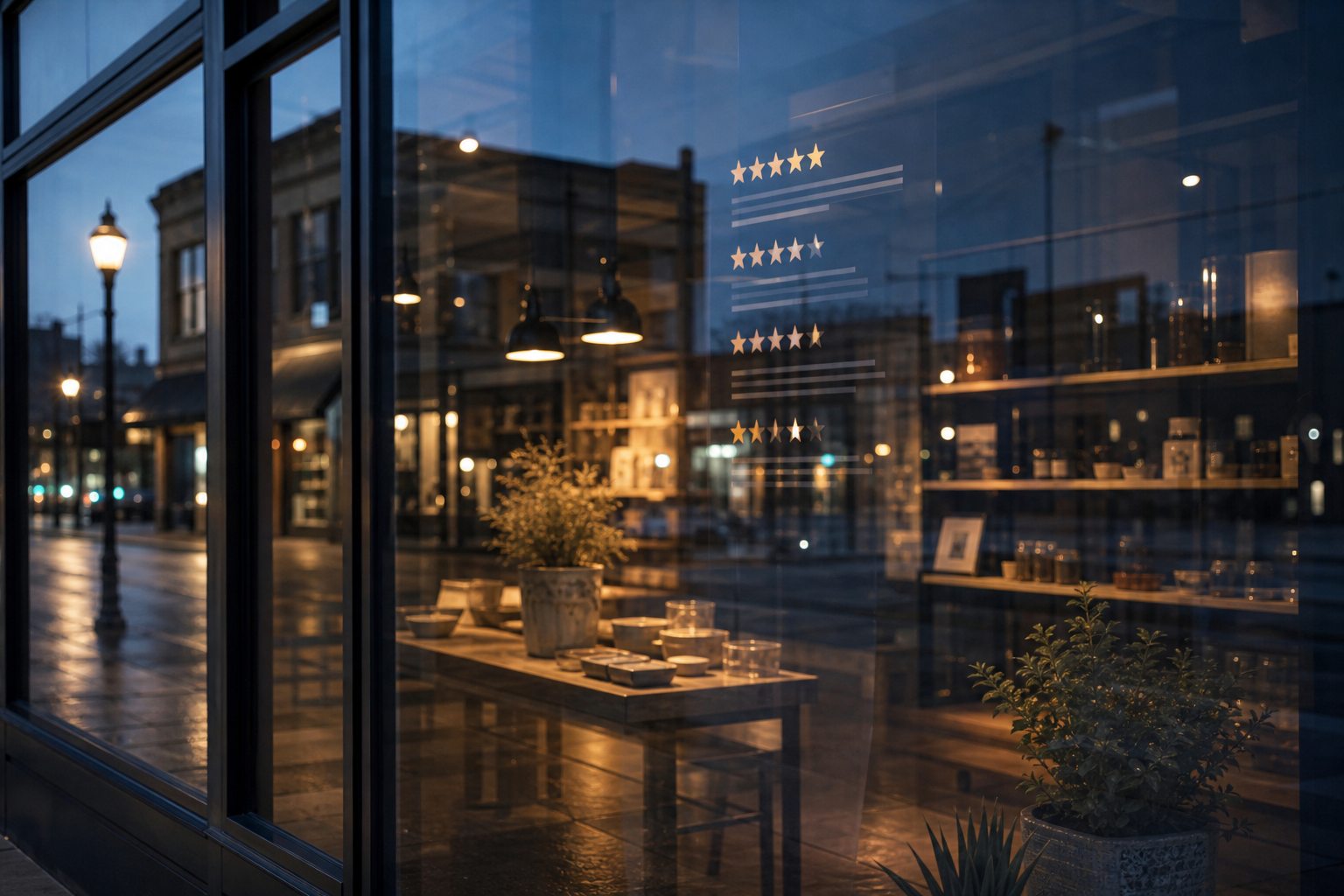 Storefront reflections illustrating how customers form brand perceptions